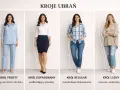 Cztery kobiety prezentują różne kroje ubrań: prosty, dopasowany, regular i luźny. Dowiedz się, jak ubierać się elegancko, dopasowując styl do swojej sylwetki.