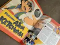 Ash Ketchum i Pikachu z serii Pokémon na tle okładki magazynu, nawiązującej do stylu adidas x pokemon.