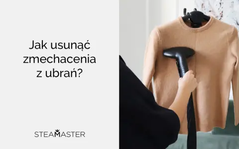 Jak usunąć zmechacenia z bluzy? Para z parownicy Steamaster przywróci jej pierwotny wygląd.